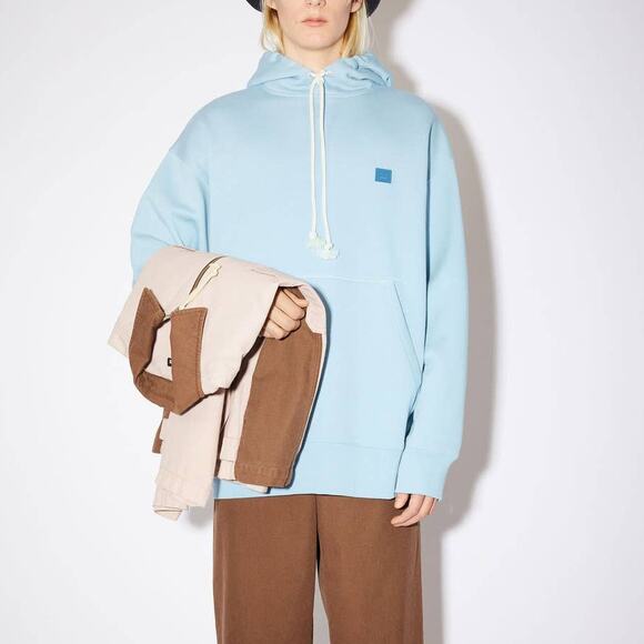 Acne Studios Powder Blue Hooded Pullover Sweatshirt Unisex Size Small NWT - Picture 1 of 8